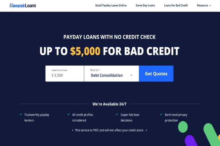 HonestLoans Review: Get Online Payday Loans with No Credit Check