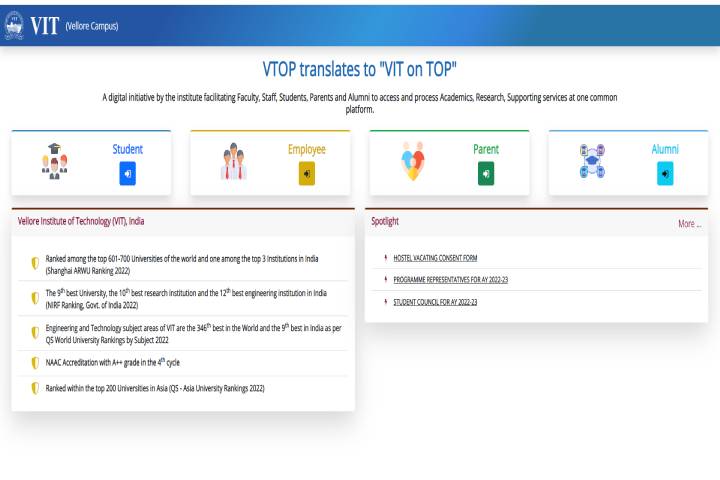 VTOP Login Guide – How To Login at vtop.vit.ac.in?