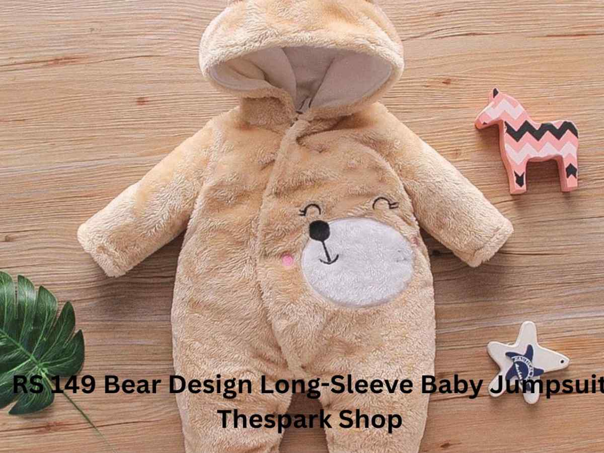 RS 149 Bear Design Long-Sleeve Baby Jumpsuit Thespark Shop